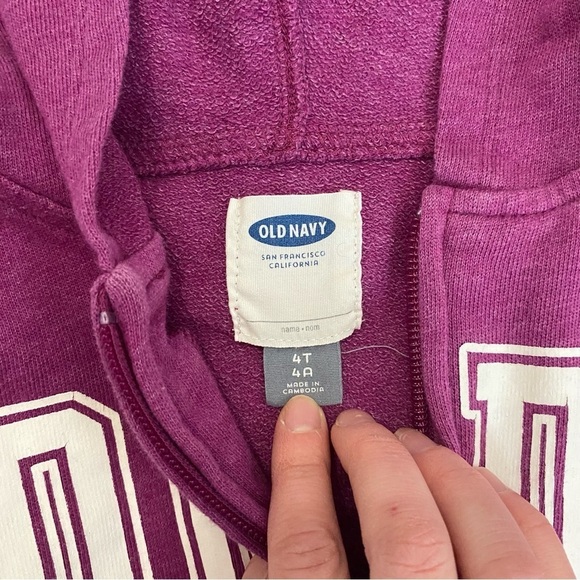 Old Navy Zip Up Hoodie and Pink Sweatpants Set - Picture 3 of 4